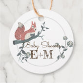 Waldtiere Paare BABY SHOWER Geschenkanhänger (Vorderseite)