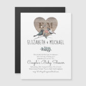 Waldtiere Paare BABY SHOWER Magnetkarte (Vorne/Hinten)