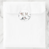 Waldtiere Paare BABY SHOWER Runder Aufkleber (Tasche)