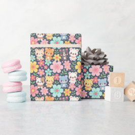 Waldtiere-Parade | Süßes Tiermuster Geschenkpapier