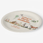 Waldtiere Party Neutrale Geburtstagspartei Pappteller (Schrägansicht)