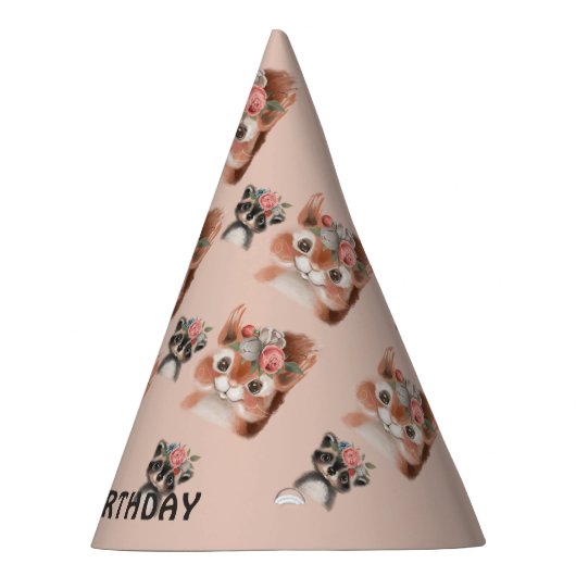 Waldtiere Partyhütchen (Rechts)