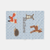 Waldtiere Personalisiert Fleece Blanket (Vorderseite (Horizontal))