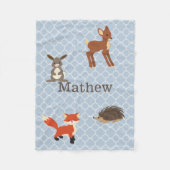 Waldtiere Personalisiert Fleece Blanket (Vorderseite)