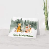 Waldtiere Personalisiert Geburtstag