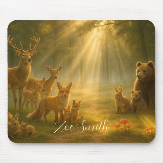 Waldtiere - Personalisiert Mousepad (Vorne)