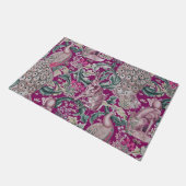 Waldtiere Pflaume, William Morris Fußmatte (Schrägansicht)