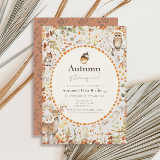 Waldtiere Pilzwald 1. Geburtstag Einladung