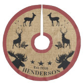 Waldtiere Polyester Weihnachtsbaumdecke (Vorderseite)