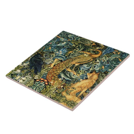 WALDTIERE, RAVEN, FOX, PEACOCK FLIESE (Seite)