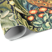 WALDTIERE, RAVEN, FOX, PEACOCK GESCHENKPAPIER (Rolleneckpunkt)