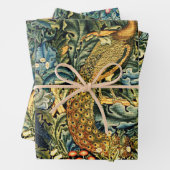 WALDTIERE, RAVEN, FOX, PEACOCK GESCHENKPAPIER SET (Beispiel)