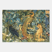 WALDTIERE, RAVEN, FOX, PEACOCK GESCHENKPAPIER SET (Vorderseite)
