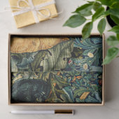WALDTIERE, RAVEN, FOX, PEACOCK SEIDENPAPIER (Geschenk)
