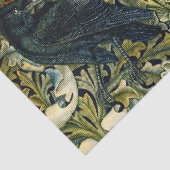WALDTIERE, RAVEN, FOX, PEACOCK SEIDENPAPIER (Detail)