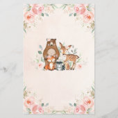 Waldtiere rosa Blüten über oder unter dem Spiel (Rückseite)