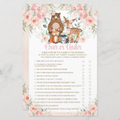 Waldtiere rosa Blüten über oder unter dem Spiel (Vorne/Hinten)