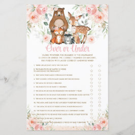 Waldtiere rosa Blüten über oder unter dem Spiel