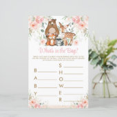 Waldtiere rosa Blütenfarbe Was in der Tasche ist (Stehend Vorderseite)