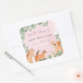 Waldtiere Rosa Buchplakette Aufkleber (Umschlag)