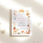 Waldtiere Rosa Geburtstag Einladung