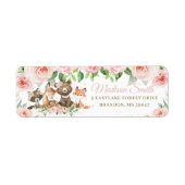 Waldtiere Rosa Rücksendeadresse (Vorne)