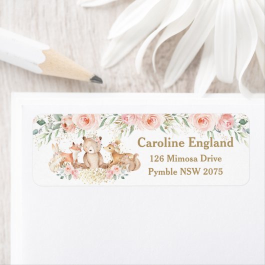 Waldtiere Rosa Rücksendeadresse (Insitu)