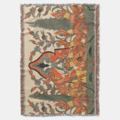 WALDTIERE, ROTE RABBITS UNTER DEN BLÄTTER DER BLUM DECKE (Vorderseite Vertikal)