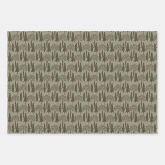 Waldtiere rustikal geschenkpapier set (Vorderseite 2)