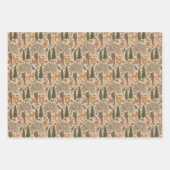 Waldtiere rustikal geschenkpapier set (Vorderseite)