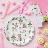 Waldtiere rustikale Babydusche Pappteller (Party)