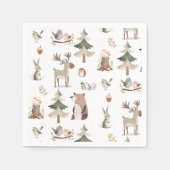 Waldtiere rustikale Babydusche Serviette (Vorderseite)