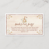 Waldtiere Rustikale Bücher für Baby Begleitkarte (Vorderseite)