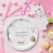 Waldtiere Rustikale Woodland Babydusche Pappteller (Party)