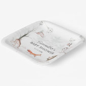 Waldtiere Rustikaler Wald Kinderdusche Pappteller (Gewinkelt)