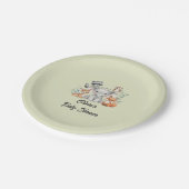 Waldtiere Rustikales Party Pappteller (Schrägansicht)