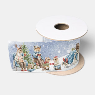 Waldtiere Satinband