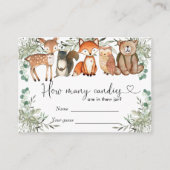 Waldtiere schätzen, wie viele Kanonen Begleitkarte (Vorderseite)