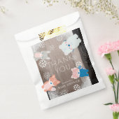 Waldtiere Schneeflocken Holz Geschenktütchen (Versiegelt)