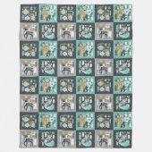 Waldtiere Schneeflocken Skandinavische Weihnachten Fleecedecke (Vorderseite)