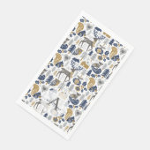 Waldtiere Schneeflocken Skandinavische Weihnachten Serviette (Ecke)