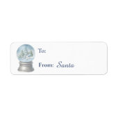 Waldtiere Schneeglobe Weihnachtsgeschenk-Label (Vorne)
