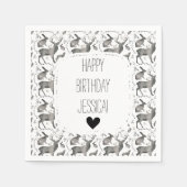 Waldtiere Serviette (Vorderseite)