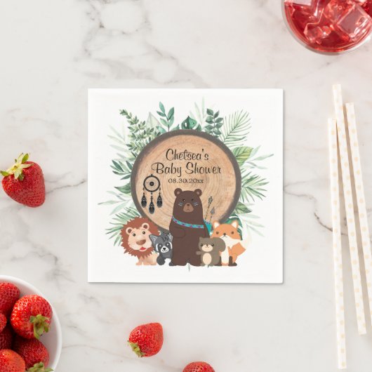 Waldtiere Serviette (Beispiel)