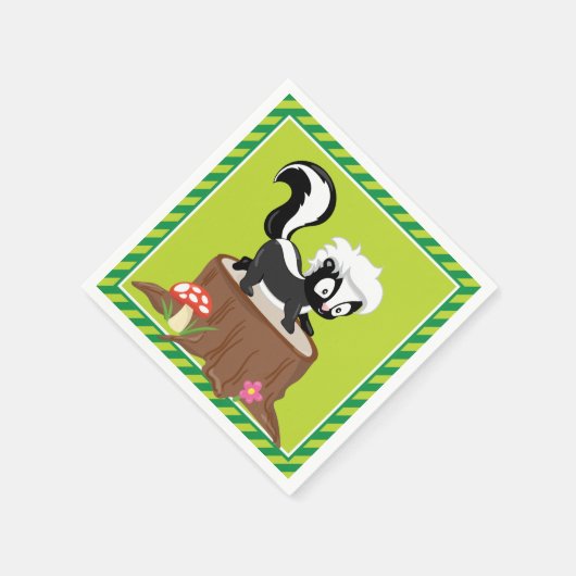 Waldtiere | Skunk Serviette (Ecke)