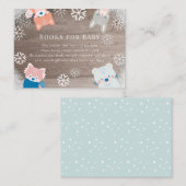 Waldtiere Snowflake Blue Book Request Begleitkarte (Vorne/Hinten)