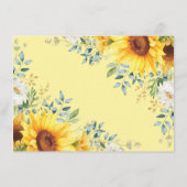 Waldtiere Sonnenblumen Grünbücher für Baby Begleitkarte (Rückseite)