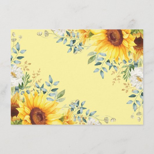 Waldtiere Sonnenblumen Grünbücher für Baby Begleitkarte (Rückseite)