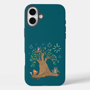 Waldtiere spielen Musik Volkskunst aus dem Wald iPhone 16 Plus Hülle