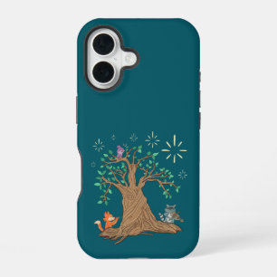 Waldtiere spielen Musik Volkskunst aus dem Wald iPhone 16 Hülle